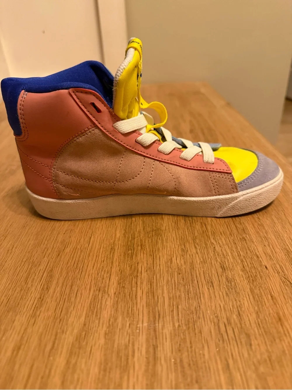 Nike Kids' Multicolor High-Top Sneakers - Yellow/Blue/Pink